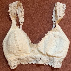 White Lace Longline Bralette